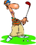 a cartoon character golfer